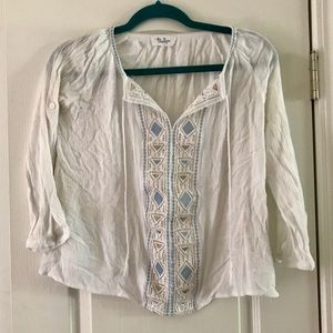 White Cute Summer Blouse